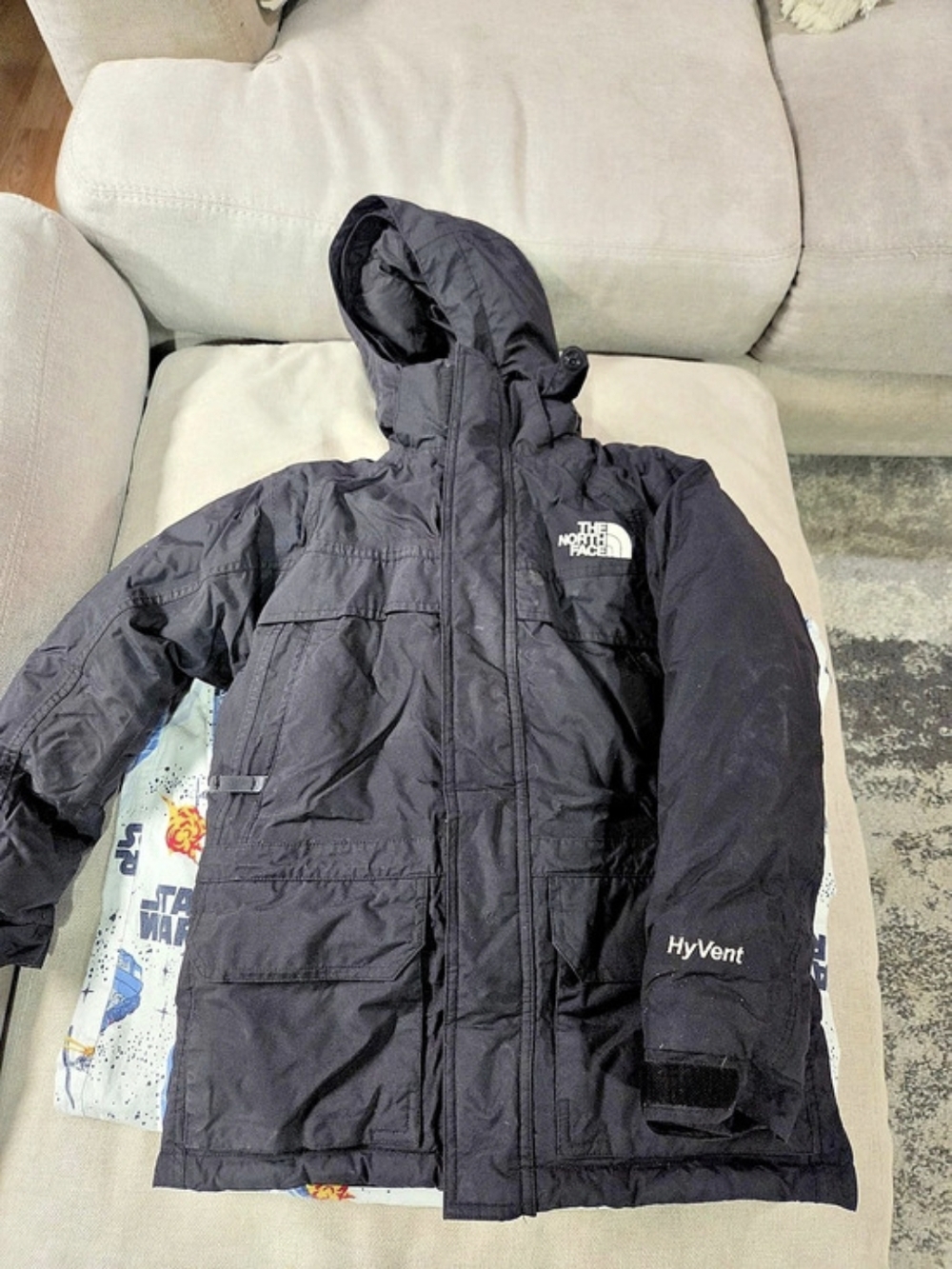 The North Face HyVent Black Goose Down Jacket Size Small